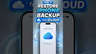 Thumbnail: How to Restore iPhone Data from iCloud Backup #Shorts