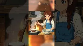 Thumbnail: Cooking Preserved Egg Pork Congee - Healing Anime Food ASMR #studioghibli #shorts #ghibliasmr