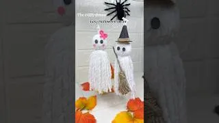 Thumbnail: DIY Yarn Ghosts 👻 | Easy Halloween Decor