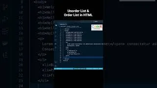 Thumbnail: Order List and Unorder List on HTML.