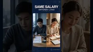 Thumbnail: SAME SALARY, DIFFERENT WEALTH — Here's Why #finance #shorts
