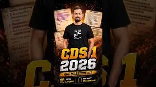 Thumbnail: 85+/120 GK Questions in CDS 1 2026 Came Direct From Our Batch 🔥 #cds #upsc