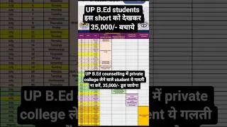 Thumbnail: up b.ed lowest fee admission, Up B.Ed counselling kaise karen #shorts