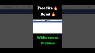 Thumbnail: Free Fire / bgmi Facebook White Screen Problem | free fire facebook login problem Solve ✅