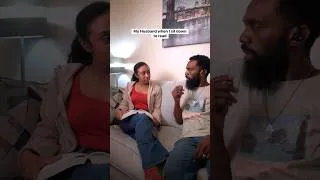 Thumbnail: My Husband when I sit down to read 😂 #comedy #shorts #marriage #husband #wife #theclassiiics