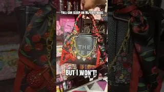 Thumbnail: Marc Jacobs tote bag 🖤🍒#totebag #marcjacobs #bagstyle #bagcharm #blackbag #botd