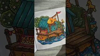 Thumbnail: Happy 🌼nam! I loved how the water turned out 🫶🏼 #coloring #easycoloring #ohuhumarkers #cozywyo