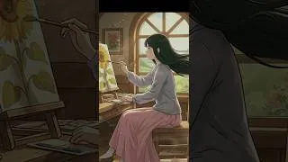 Thumbnail: Just Finishing Up to My Painting | Cottagecore Animation| #ghiblistyle #cozyasmr