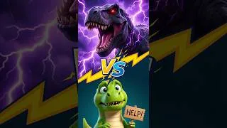 Thumbnail: SHADOW REX vs. REXY! 🦖🔊 Roar Battle #shorts