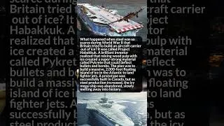Thumbnail: What Happened When Britain Tried to Build a Warship Out of Pure Ice