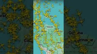 Thumbnail: Flight radar shows no planes over Venezuela after US strikes #shorts #usa #venezuela