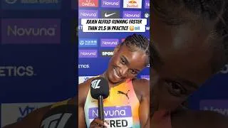 Thumbnail: Julien Alfred 🇱🇨 is running faster than 21.5 in practice! #track #trackandfield #shorts #200m