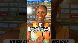 Thumbnail: Julien Alfred beats Melissa Jefferson-Wooden in Rome Diamond League 200m #shorts #track #athletics