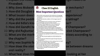 Thumbnail: CBSE Class 12 English Important Questions | Board Exam 2026 Preparation #english