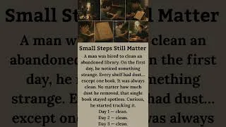 Thumbnail: Small Steps Still Matter | English Listening Practice with Moral Story (1 Minute) #learnenglish