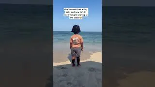 Thumbnail: They grow so fast 🥲 #shorts #summer #beach #toddlers #viral