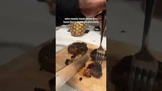 Thumbnail: Where are all my mushroom lovers? #cooking #plantbased #vegan #shortsvideo #lionsmanemushroom