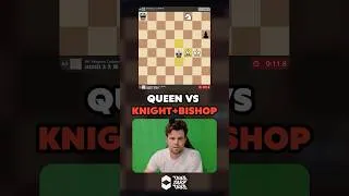 Thumbnail: Magnus CHECKMATES the OPPONENT with Queen vs. Knight and Bishop