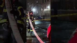 Thumbnail: { FDNY BOX 1810 ~ FDNY BATTLING 10-75 RUBBISH FIRE WITH EXTENSION TO RESTAURANT & APARTMENT ABOVE }