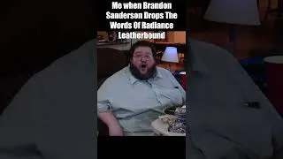 Thumbnail: Me When Brandon Sanderson Drops The Words Of Radiance Leatherbound  #shorts #brandonsanderson