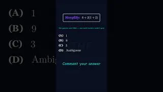 Thumbnail: Is it 1 or 9? This viral math problem has been sparking debates for years! #shorts #tricks
