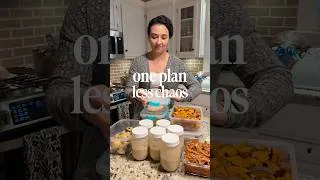 Thumbnail: Weekly meal prep using 2 proteins, shared carbs & veggies so dinners are basically on autopilot