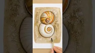 Thumbnail: The Trick to Painting Beach Sand 🏖️🐚 #watercolor #watercolorpainting #painting