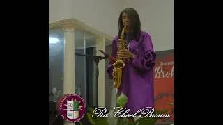 Thumbnail: Saxophonist Ra'Chael C Brown at Women's Day 2026