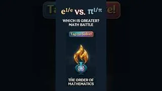 Thumbnail: Why e^1/e is GREATER than π^1/π 🤯 | Beautiful Proof | The Order of Mathematics #math #mathtutorial