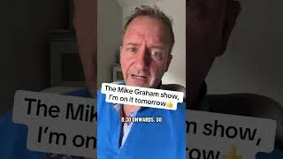 Thumbnail: I’m on The Mike Graham show on U.K. Live at 8:30am on Friday 28th. Find it on YouTube and enjoy👍