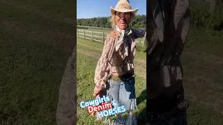 Thumbnail: Cowgirl Denim & HORSES #upcycle #fringe #cowgirl #morgan #denim #recycle
