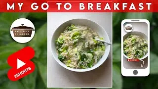Thumbnail: My Go To (savory) Breakfast - quick congee with bok choy #shorts
