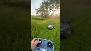 Thumbnail: Team Gas or Team Electric? RC Lawn Mower VS Push Mower -  #manvsmachine #radiocontrol #mowrator