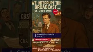 Thumbnail: War Of The Worlds, Pt. 1 ~ The Fiction That Broke the Nation #history #news #satire #waroftheworlds