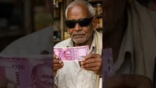 Thumbnail: अंधे सब नोट कैसे गिनती कर लेता है। andhe note kaise ginta hai।#shorts