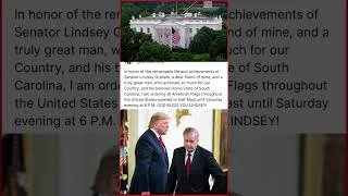 Thumbnail: President Trump orders flags at the White House half-staff in memory of late Senator Lindsey Graham