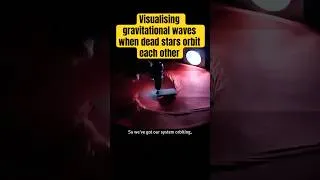 Thumbnail: What happens to spacetime when two dead stars orbit each other? #shorts #space #blackholes #science