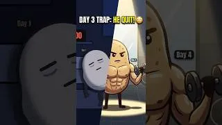 Thumbnail: He always quit the gym on day 3 😳 #shorts
