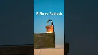 Thumbnail: Can a Rifle Bullet Unlock a Padlock? #shorts #science #slowmoguys #lockpicking