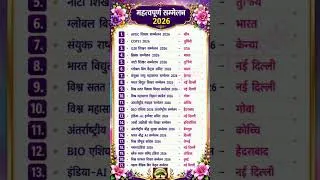 Thumbnail: महत्वपूर्ण सम्मेलन 2026🎉🎉