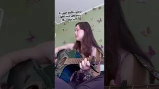 Thumbnail: some sugar talkinn babyyy 💋🩷 #sabrinacarpenter #sugartalking #guitarcover #singer