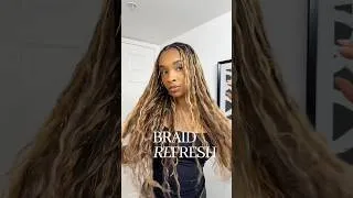 Thumbnail: how to refresh your braids🤎 | wash day routine #knotlessbraids #braidstyles