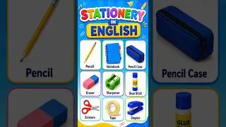Thumbnail: Stationery Names in English  | School Supplies Vocabulary with Pronunciation  #englishvocabulary