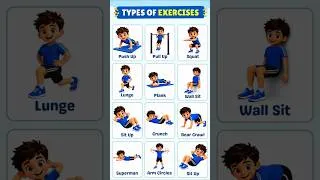 Thumbnail: Exercises for Kids | Learn 20 Easy Exercises with Pictures | Kids Workout #englishvocabulary