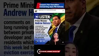 Thumbnail: PM Holness on Coopers Pen Demolition: “I Will Address It” #Shorts #jamaica