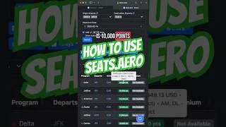 Thumbnail: Best website to find flights with credit card points! #seatsaero #flights #travel #hack #trending