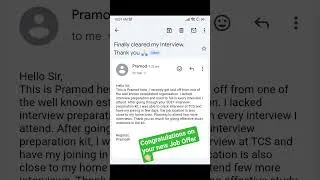 Thumbnail: TCS | Congratulations On Your Job Offer 🎉 | Automation Testing # #automationtesting #softwaretesting