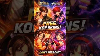 Thumbnail: FREE KOF skins in Mobile Legends?! 👀🔥Yes, it’s official. #MobileLegends#MLBB#MobileLegendsBangBang