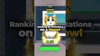 Thumbnail: Ranking All Mutations on a Meowl in Steal a Brainrot #roblox #stealabrainrot #meowl