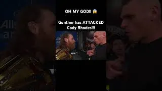 Thumbnail: OH MY GOD!! 😱Gunther has ATTACKED Cody Rhodes!!!#wwe #wrestling